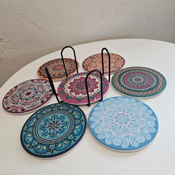 Tile coasters set - Picture 4 of 4